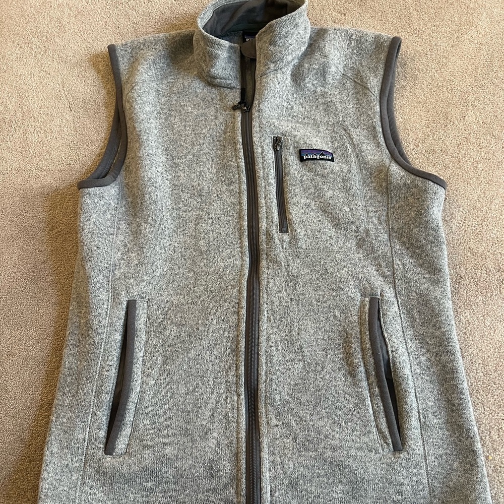 Patagonia Heather Gray Fleece Vest